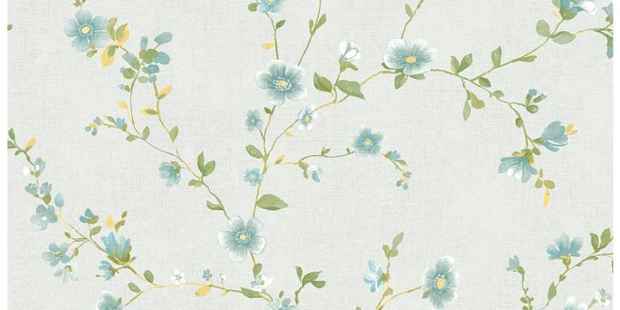 1000x1000 Delphine Light Blue Floral Wallpaper