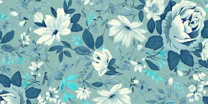 1680x1050 45+ Blue Floral Print Wallpapers - Download at WallpaperBro