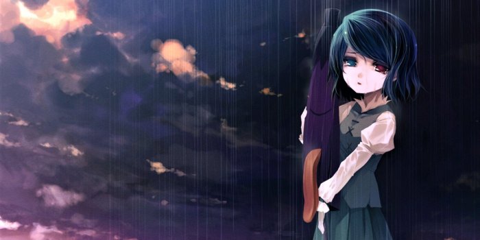 1920x1080 Sad Anime Girl in the Rain HD Wallpaper | Background Image