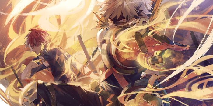 3840x2160 Katsuki Bakugo Shoto Todoroki My Hero Academia Boku no Hero Academia