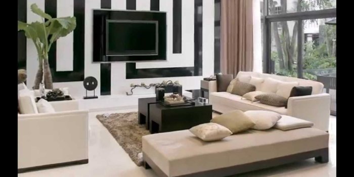 1280x720 Best Living Room Designs India Apartment with Modern Furniture and  Wallpaper on Budget