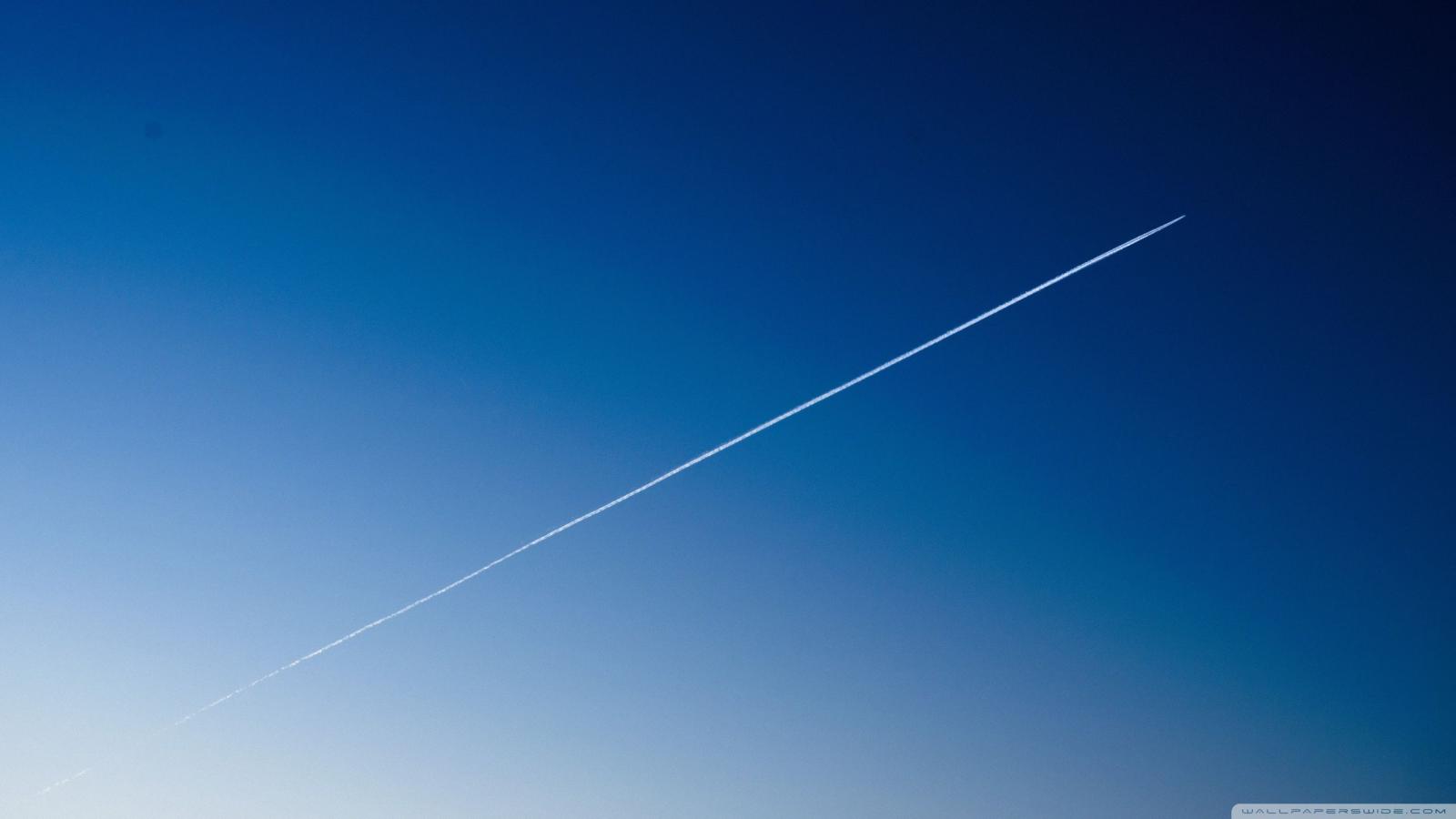 2560x1440 Sky Gradient. And Trace of an Airplane ❤ 4K HD Desktop Wallpaper