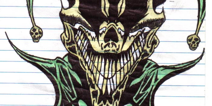 912x1232 Evil Jester Wallpaper