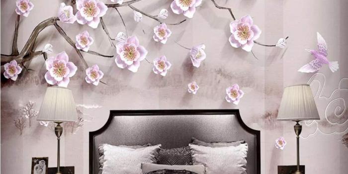 1000x1000 Amazon.com: xbwy Custom Mural Wallpaper 3D Stereo Relief Plum