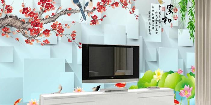 1080x934 Phone 3d Wallpaper Home And Rich Plum Blossom 3D Living Room Bedroom  Background Wall Decoration Mural Wallpaper Free Wallpaper High Resolution  Free