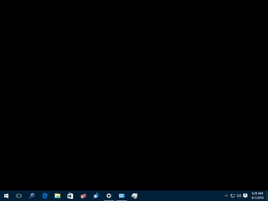 1024x768 Fix Desktop turns black in Windows 10