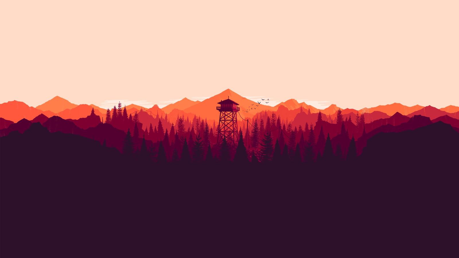 3840x2160 Game wallpaper, Firewatch, Olly Moss HD wallpaper | Wallpaper Flare