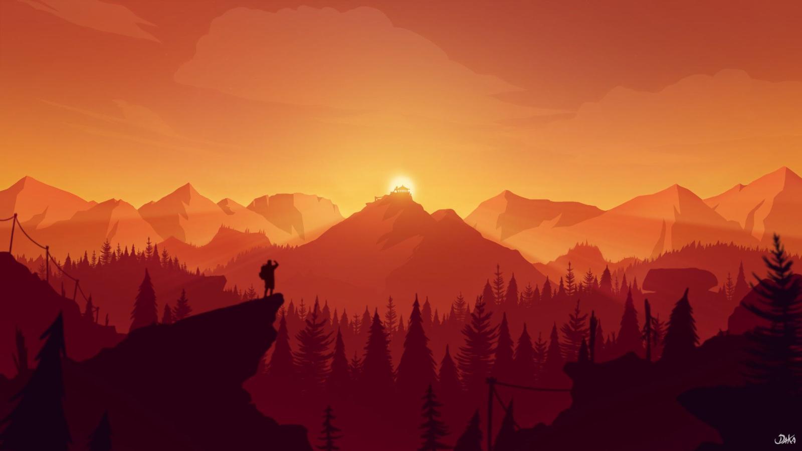 1920x1080 ArtStation - Firewatch timelapse , Daka Dibuja