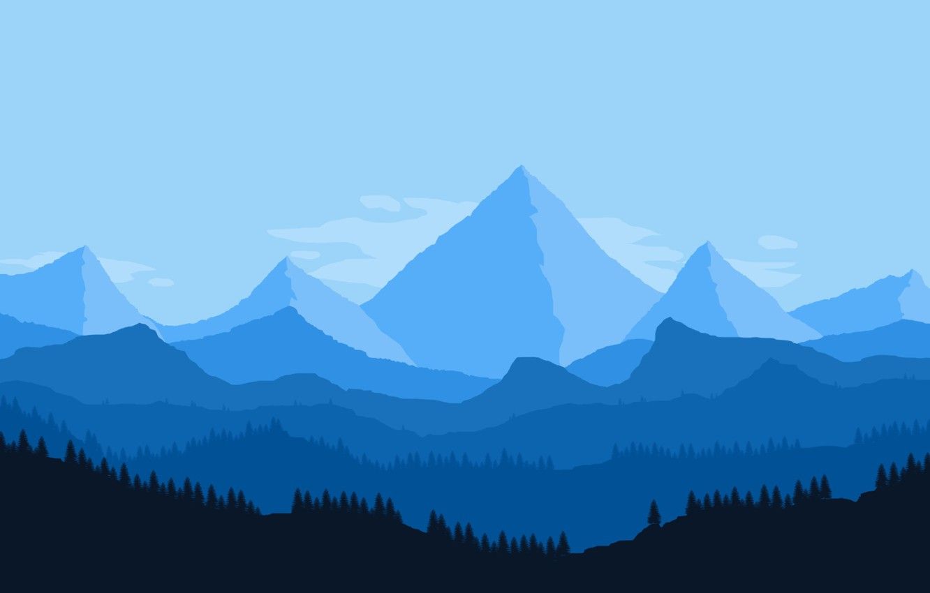 1332x850 Wallpaper Mountains, The game, Forest, View, Hills, Landscape, Campo