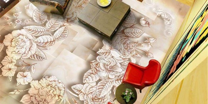 1000x1000 Amazon.com: xbwy Gorgeous 3D Flooring Mural Wallpaper Pearl Crystal