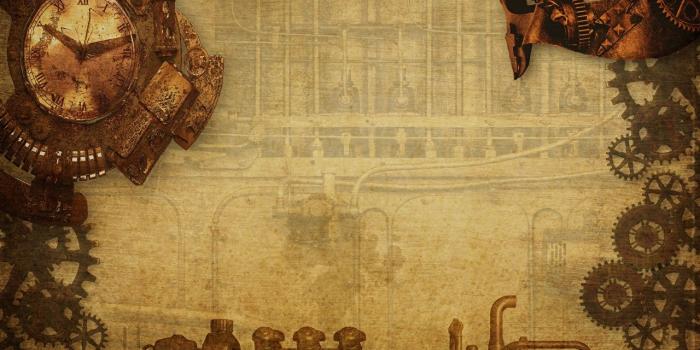 1280x904 Image Steampunk Gear Clock Template greeting card