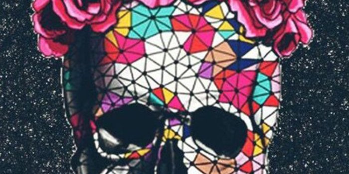 750x1334 40+ Skull and Flower Wallpapers - Download at WallpaperBro