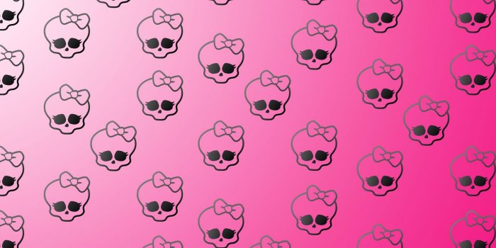 2560x1080 Download wallpaper 2560x1080 skulls, skull, bow, pink dual wide