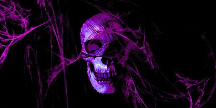 1024x768 Purple Skull Wallpapers