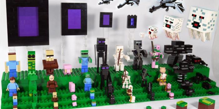 1920x1080 LEGO Minecraft Mobs | Custom LEGO Minecraft Display | Lego