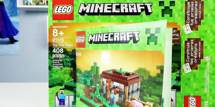 1920x1080 Stop Motion LEGO Minecraft The First Night by Kinder Playtime Steve Creeper  Pig