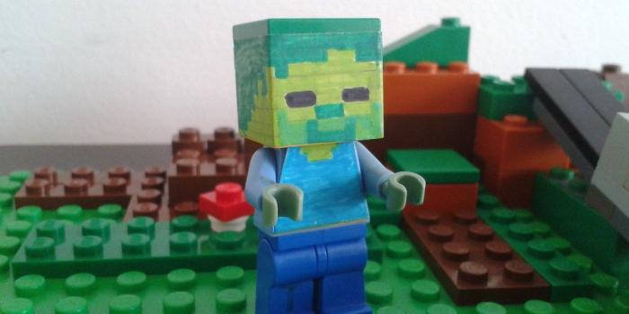 1024x768 Lego Minecraft Custom Zombie | Alexander Appelhanz