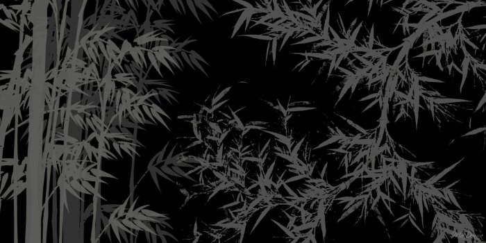 1920x1080 Other: Bamboo Shadows Black Widescreen Dark Abstract Far East Trees