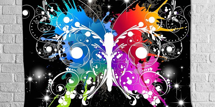 1500x998 Amazon.com: DBLLF Butterfly Tapestry Wall Hanging Mystic Insect at