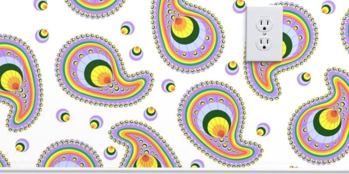 1024x1024 Pastel Rainbow Paisley on Isobar by eclectic_house | Roostery Home Decor
