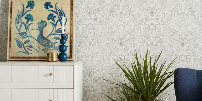 1450x2175 Distressed Paisley Wallpaper