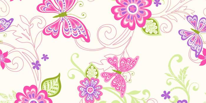 1000x1000 Chesapeake Paisley Pink Butterfly Flower Scroll Wallpaper BBC95511