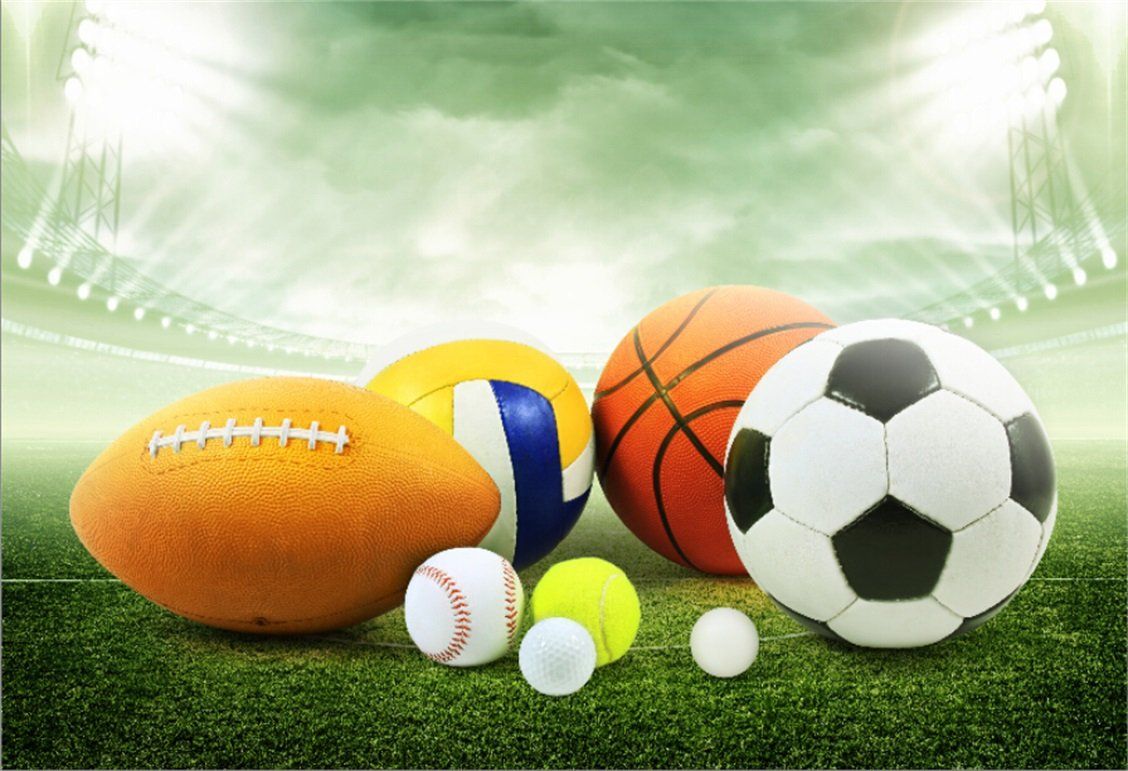 1128x771 Amazon.com : AOFOTO 8x6ft Sports Balls in Stadium Backdrop