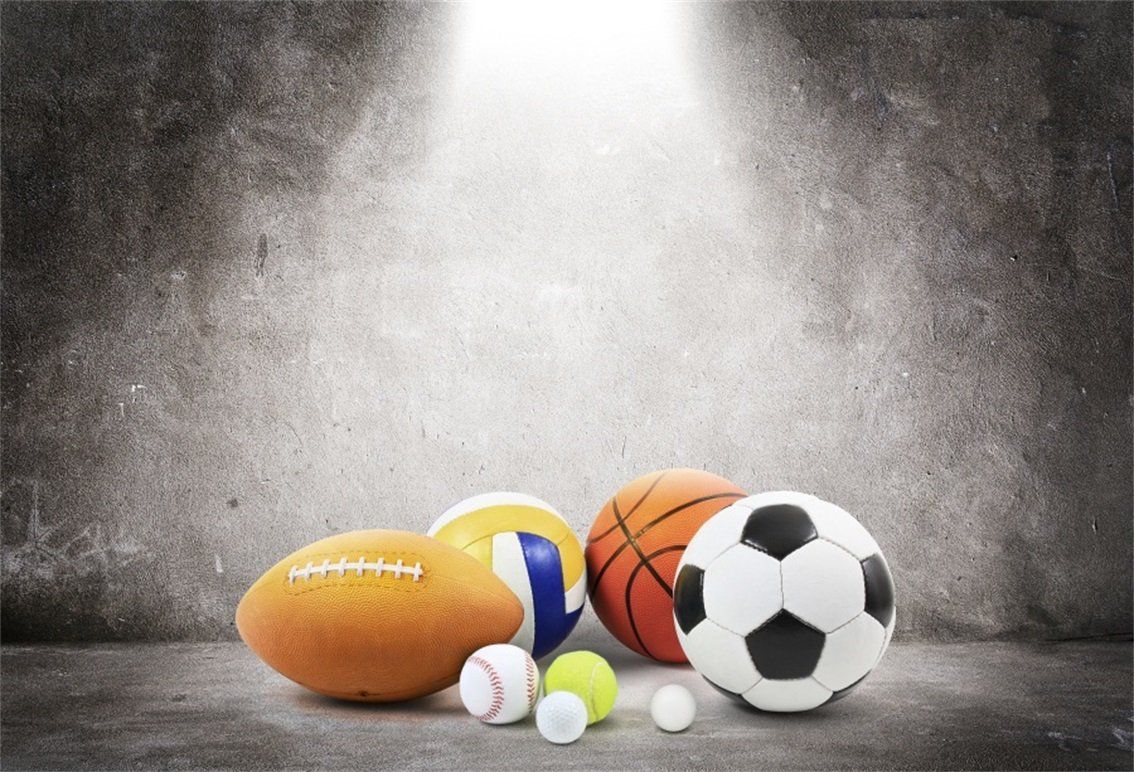 1134x772 Amazon.com : AOFOTO 5x3ft Sports Balls On Old Cement Floor Backdrop