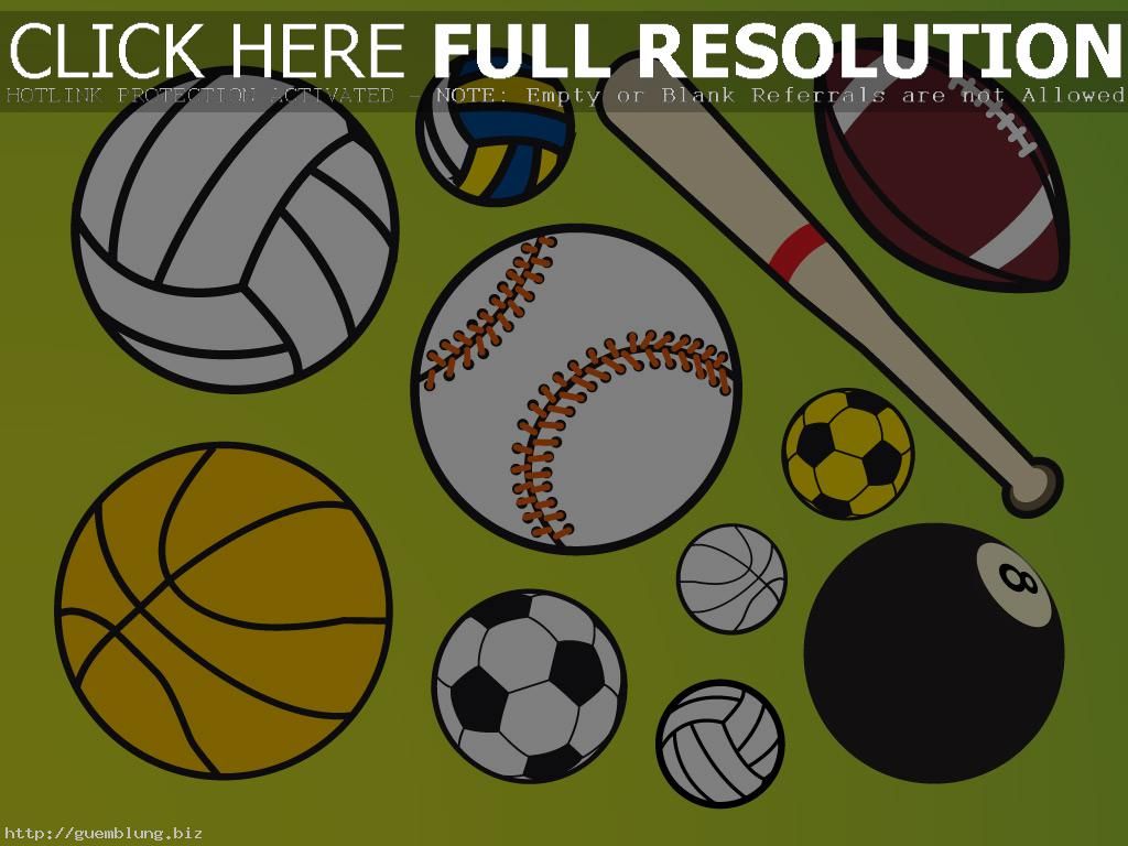 1024x768 Sports Balls Wallpaper- Free Clipart Images