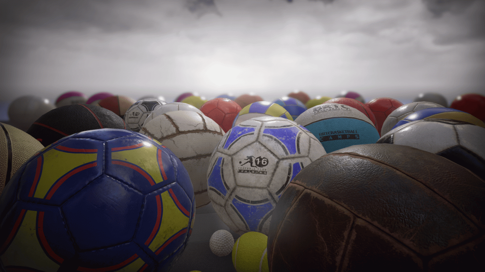 1920x1080 PBR Sport Balls Pack by Polyvektor in Props - UE4 Marketplace