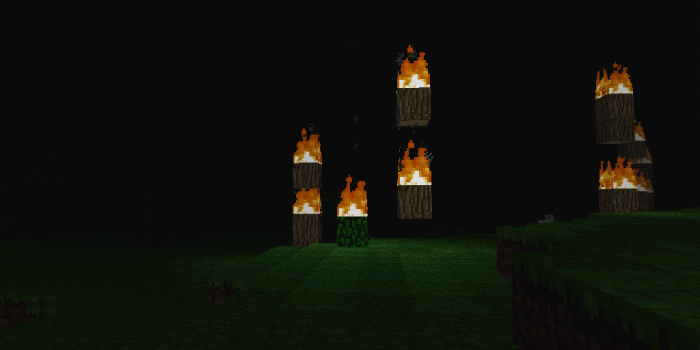 1024x768 Infinite flame source: Leaves - Alpha - Minecraft Halloween Update