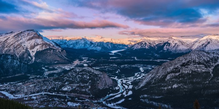 3840x2160 Bow Valley Sulphur Mountain 4K Ultra HD Desktop Wallpaper