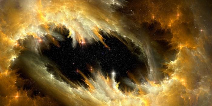 1920x1080 Gold and black cosmos wallpaper, fantasy art, galaxy, space, space