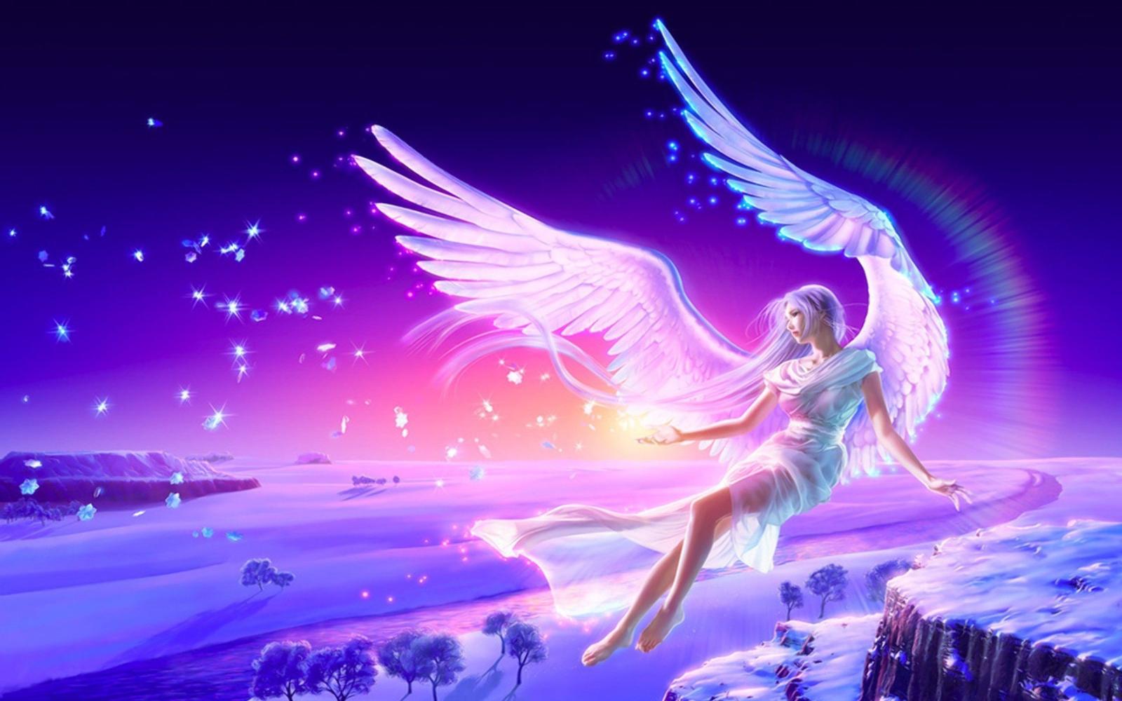 2560x1600 Anime girl - a beautiful guardian angel. Anime and Cartoon