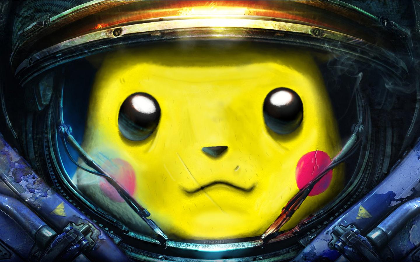 1440x900 pikachu pokemon starcraft ii funny best widescreen background