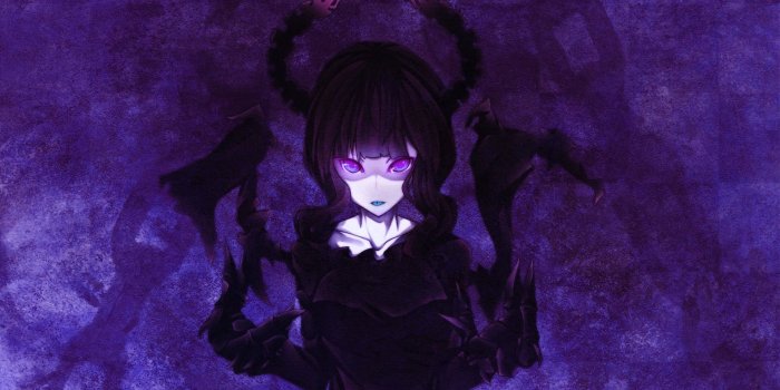 1920x1080 Black Rock Shooter, Dead Master, horns, purple eyes, anime girls
