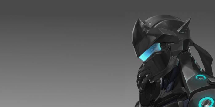 1920x1080 Black and blue corded headset, Overwatch, video games, Genji