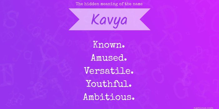 2000x1047 The hidden meaning of the name Kavya | Names in 2019 | Names with