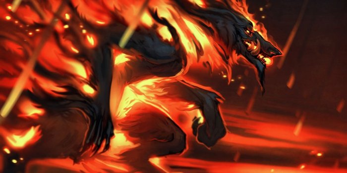 1366x768 Download wallpaper 1366x768 predator, fire, art, flame tablet