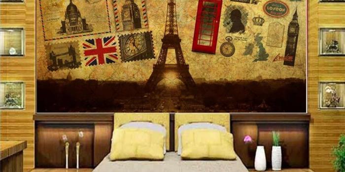 960x959 custom size 3d wallpaper photo wallpaper bed room European retro style  paris tower picture sofa TV backdrop wallpaper non-woven wall sticker