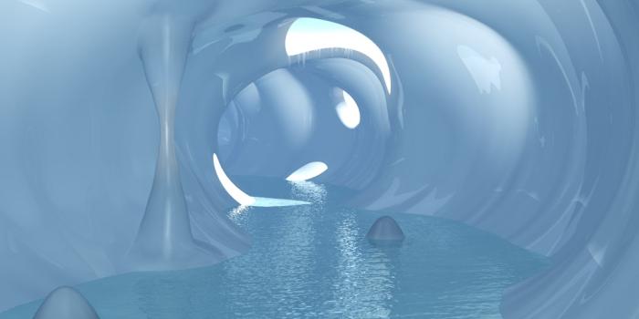 1024x768 Free 3D Wallpaper 'Ice Cave' 1024x768