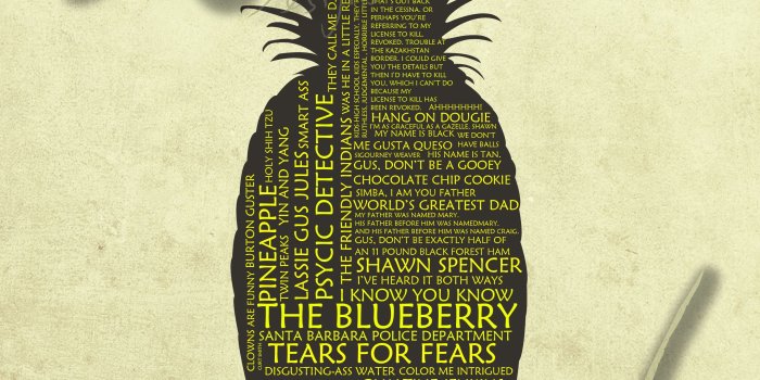 2750x4250 Psych Pineapple | Psych | Psych tv, Psych quotes, Psych