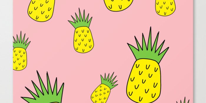 1500x1500 pineapple psych o Canvas Print