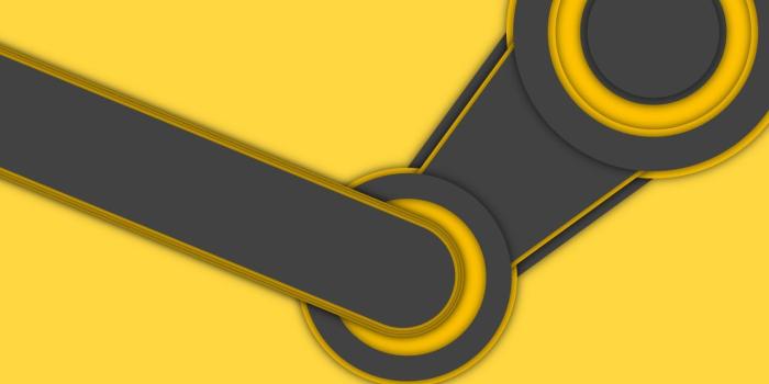 1280x720 Wallpaper Steam, Logo, Yellow, Minimal, 4K, 8K, Games, #9681