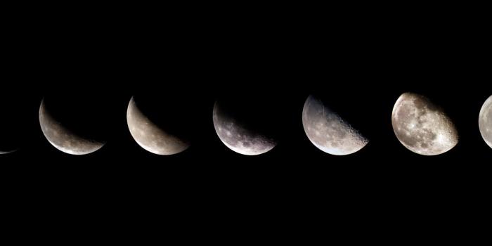 2560x1024 Moon Phases Dual Screen Wallpaper | 2560x1024 | ID:57262