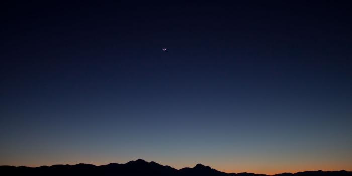 1920x1080 Moon Phase Mountain Sunset Desktop Wallpaper