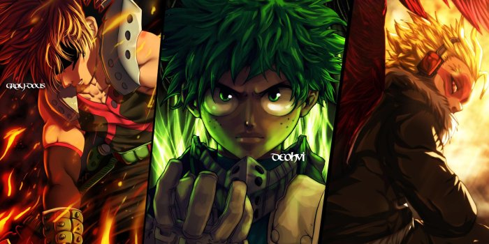1920x1080 My Hero Academia - Katsuki Bakugo,Izuku Midoriya & Hawks HD