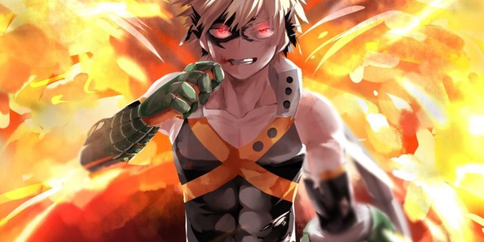 1024x768 Desktop wallpaper anime, katsuki bakugou, anime boy, hd image