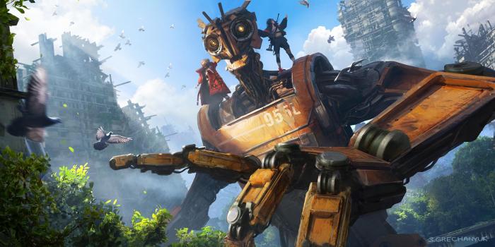 3600x1822 Big Robot HD wallpaper