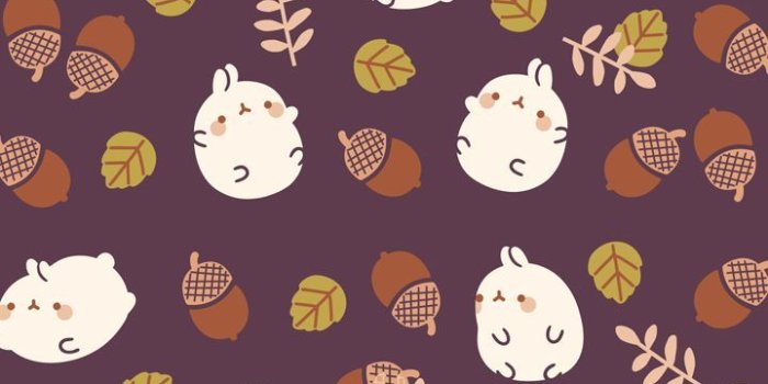 720x1280 Autumn molang background | Cute Wallpapers | Cute fall wallpaper